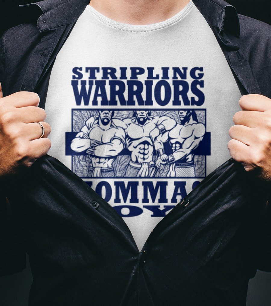 Stripling Warriors Mommas Boys Bold Muscular Figures T-Shirt