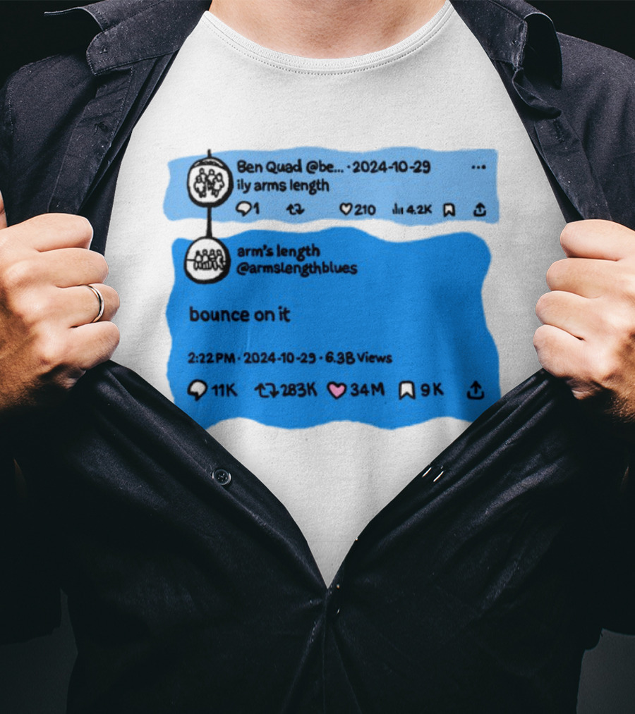 Ben Quad Arm's Length Bounce On It Tweet Viral 2024 T-Shirt