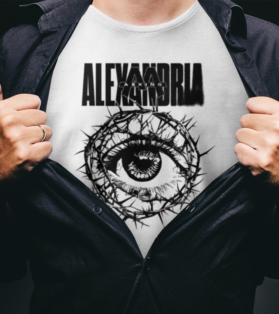 Asking Alexandria Stand Up And Scream Thorn Eye Design T-Shirt