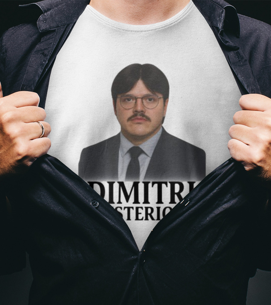 Dimitri Mysterious Suit Glasses Mustache T-Shirt
