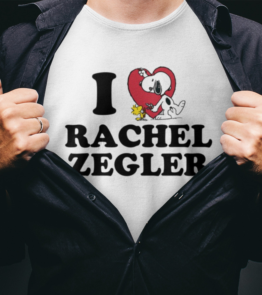 I Love Rachel Zegler Snoopy Woodstock Peanuts Heart T-Shirt