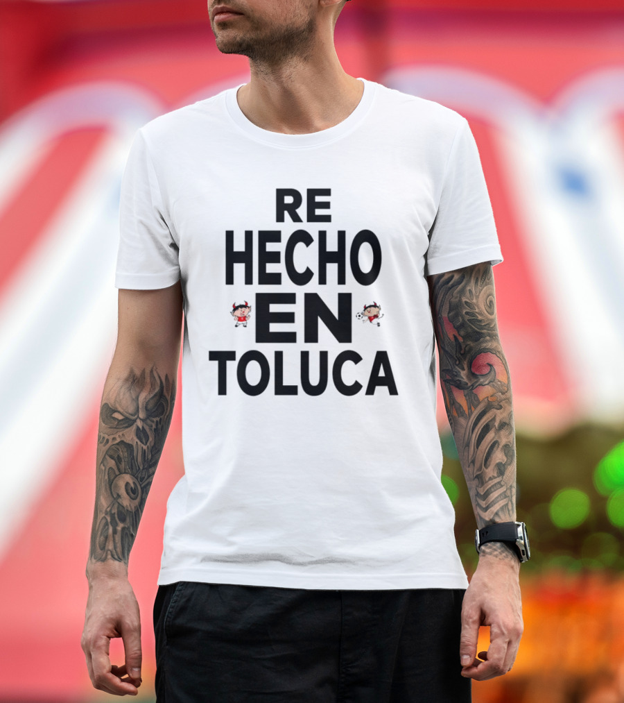 Re Hecho En Toluca Diablo Cartoon Character T-Shirt