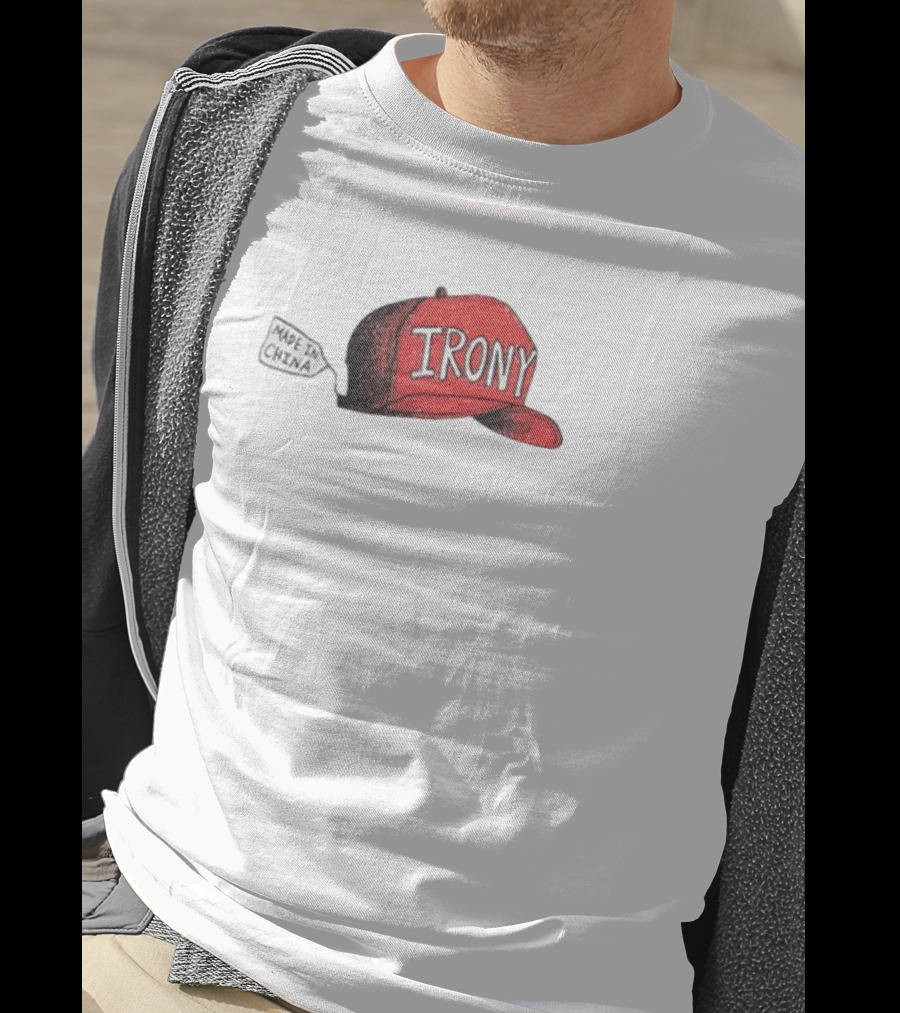 Irony Red Cap Made In China Hat T-Shirt