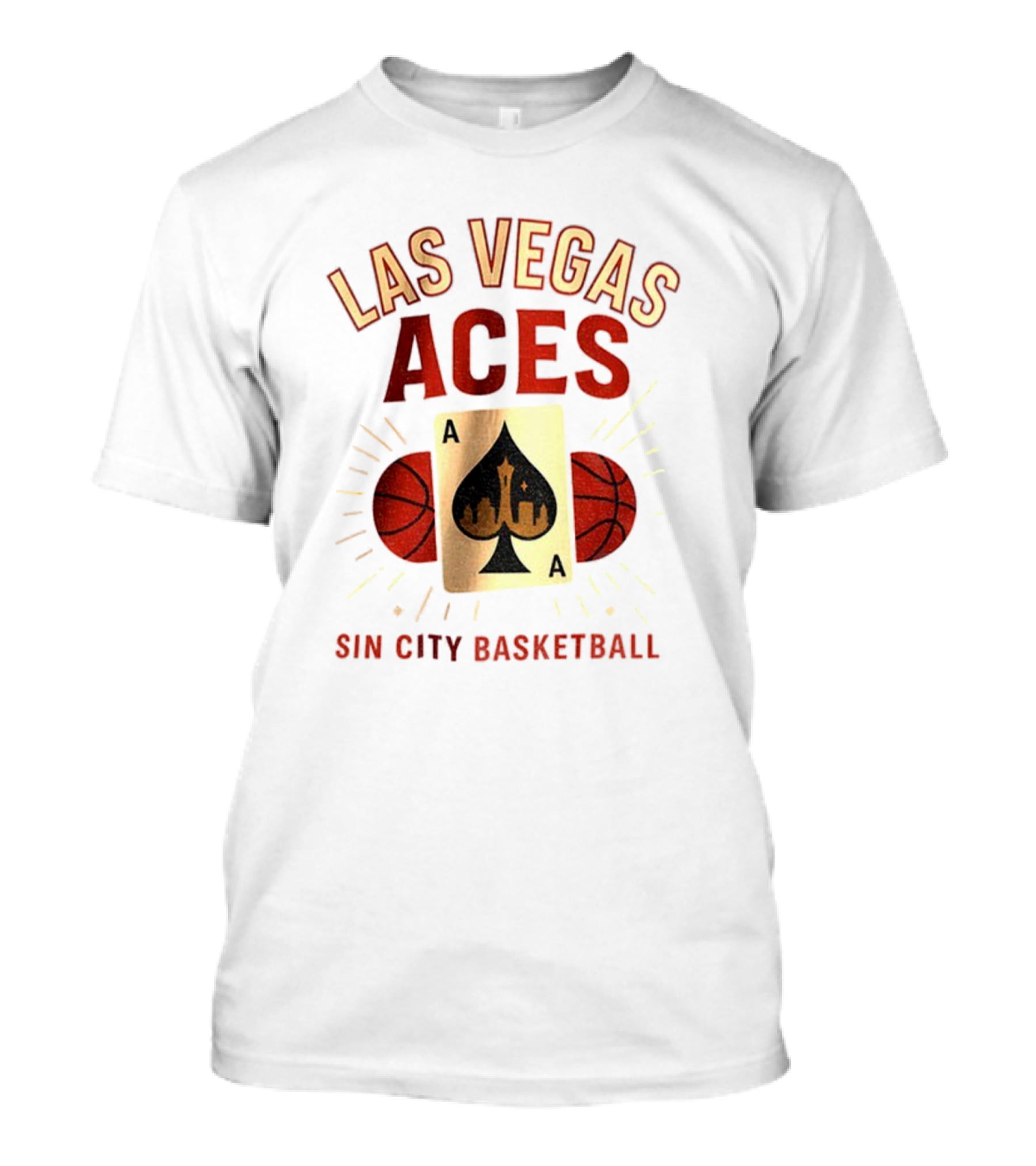 Las Vegas Aces Sin City Basketball Aces Card 2025 T-Shirt