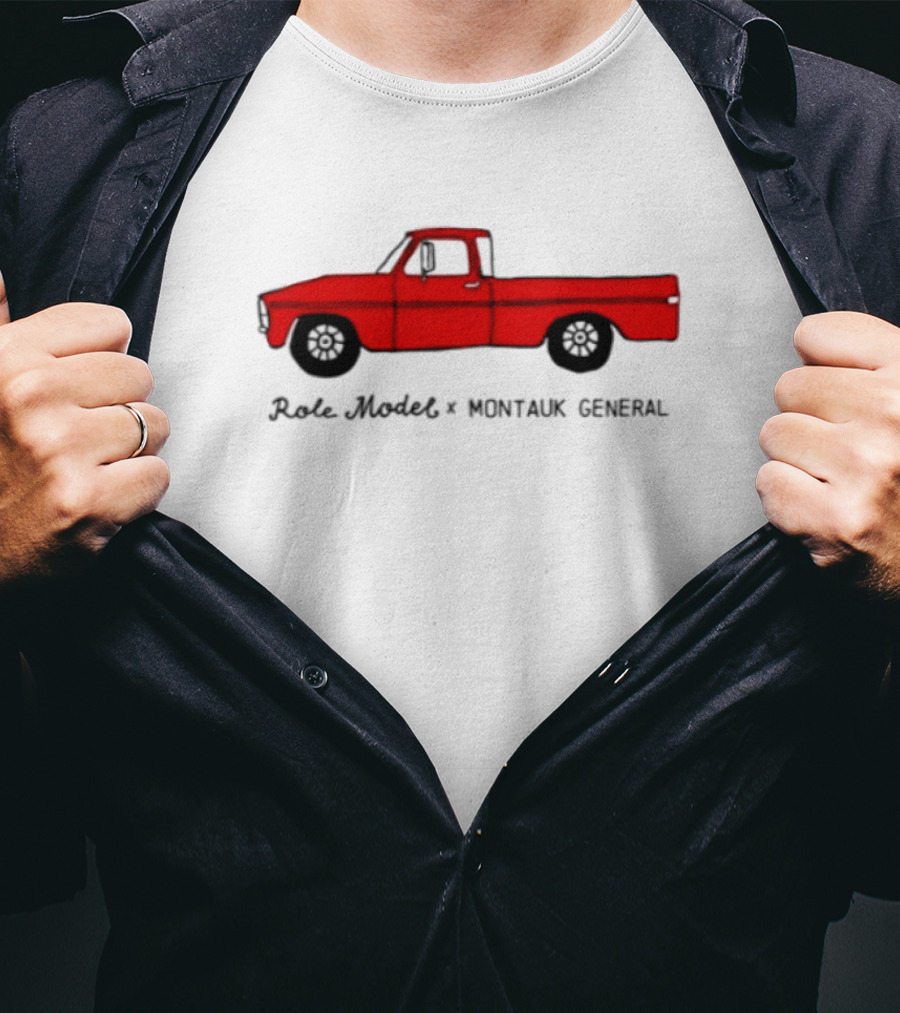 Montauk General X Role Model Red Pickup Truck Vintage Style T-Shirt