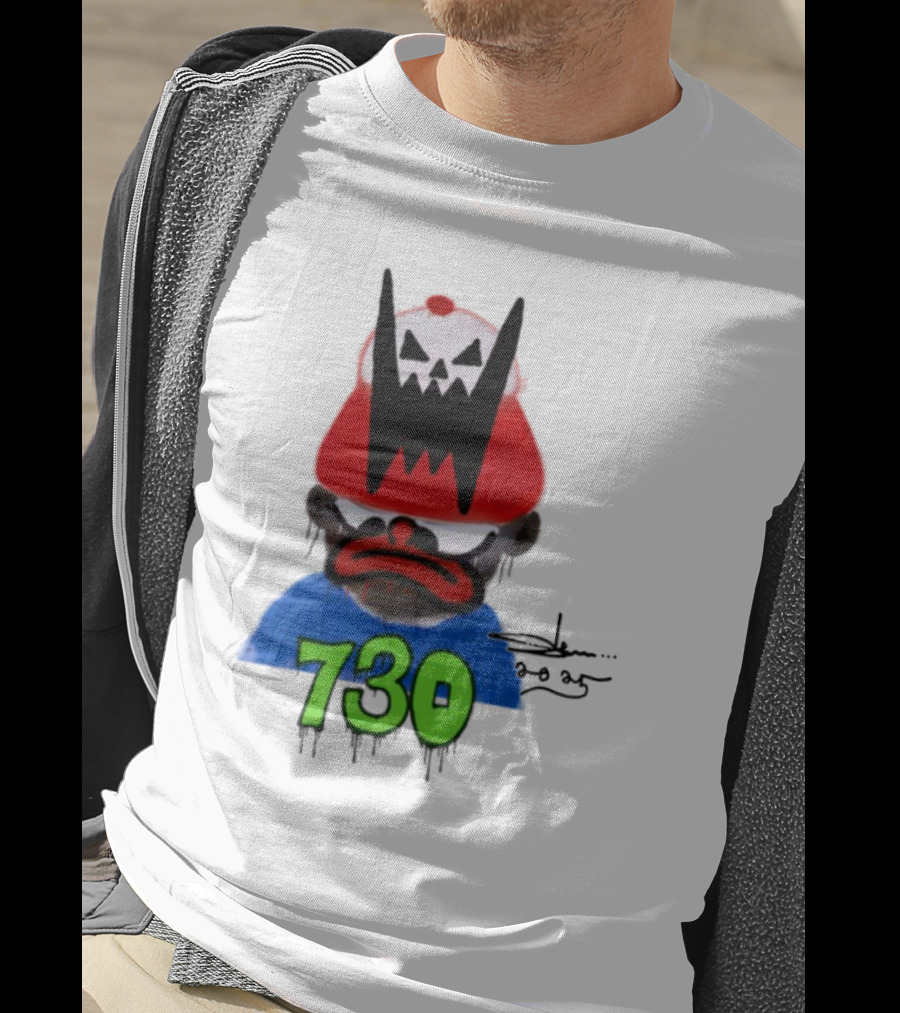 Slawn X Asspizza 730 Masked Character With Red Hat T-Shirt