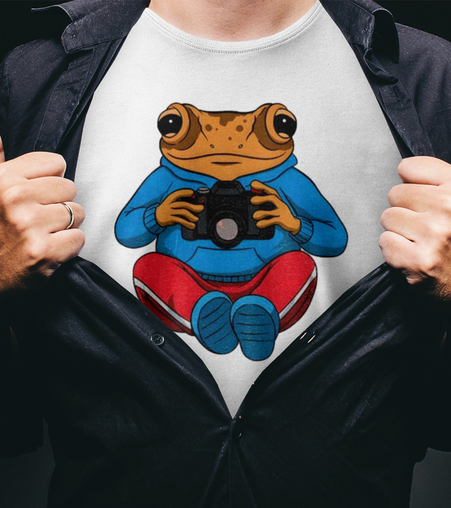 Bad Bunny Sapo Concho Frog With Camera Blue Red Pants T-Shirt