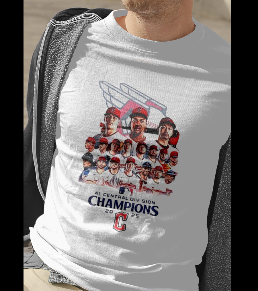 Cleveland Guardians 2025 AL Central Division Champions MLB Postseason T-Shirt