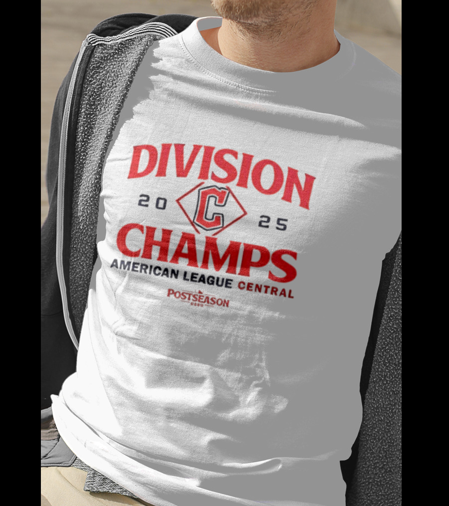 Cleveland Guardians 2025 American League Central Division Champs Postseason T-Shirt