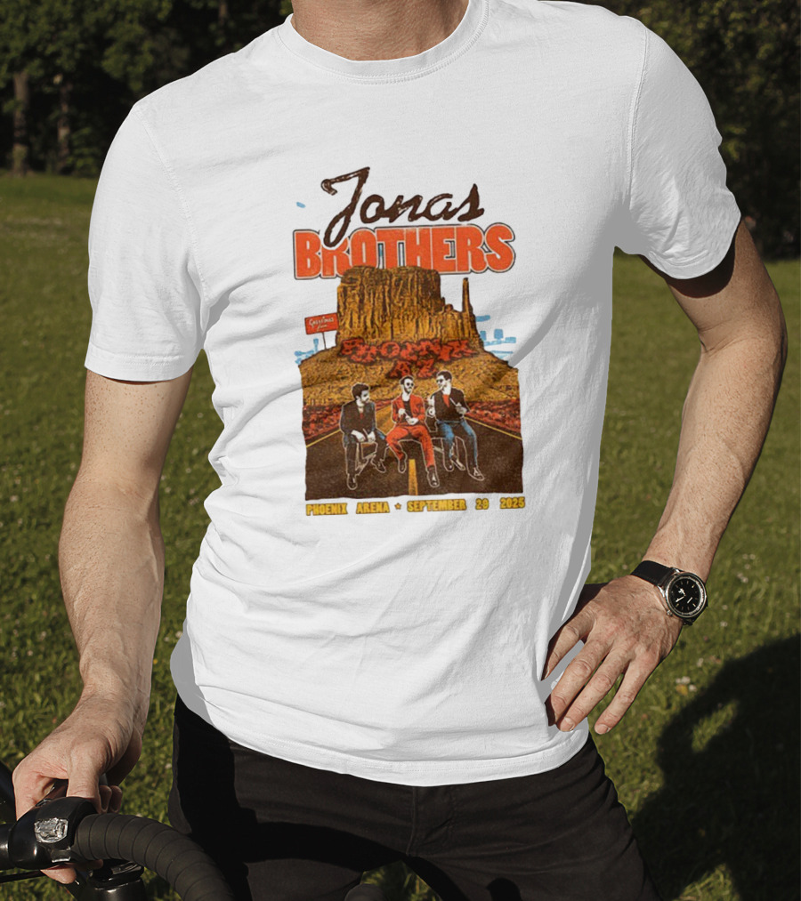 Jonas Brothers Phoenix Arena September 29 2025 Arizona Concert Cactus City Skyway T-Shirt