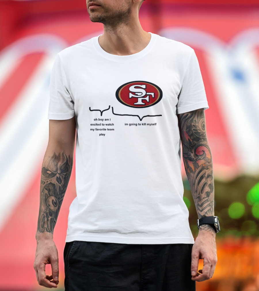 San Francisco 49ers NFL Football SF Oval Enthusiast Excitement T-Shirt