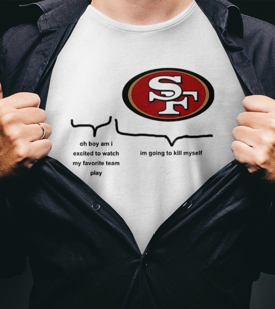 San Francisco 49ers NFL Football SF Oval Enthusiast Excitement T-Shirt