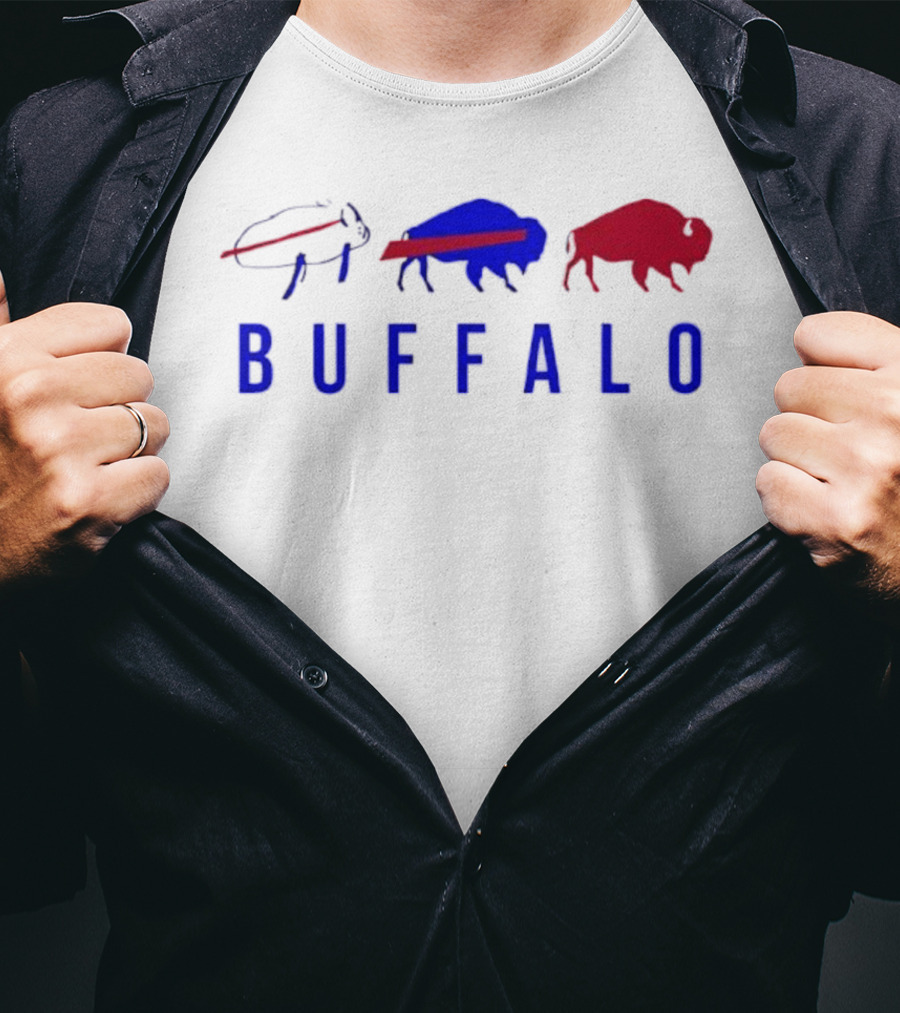 Buffalo Bills Evolution Vintage Retro Styles T-Shirt