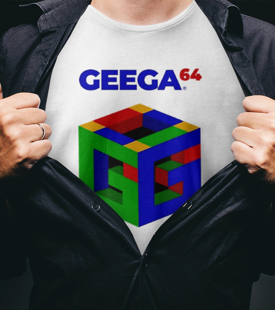 Geega 64 Cube Illusion Design T-Shirt