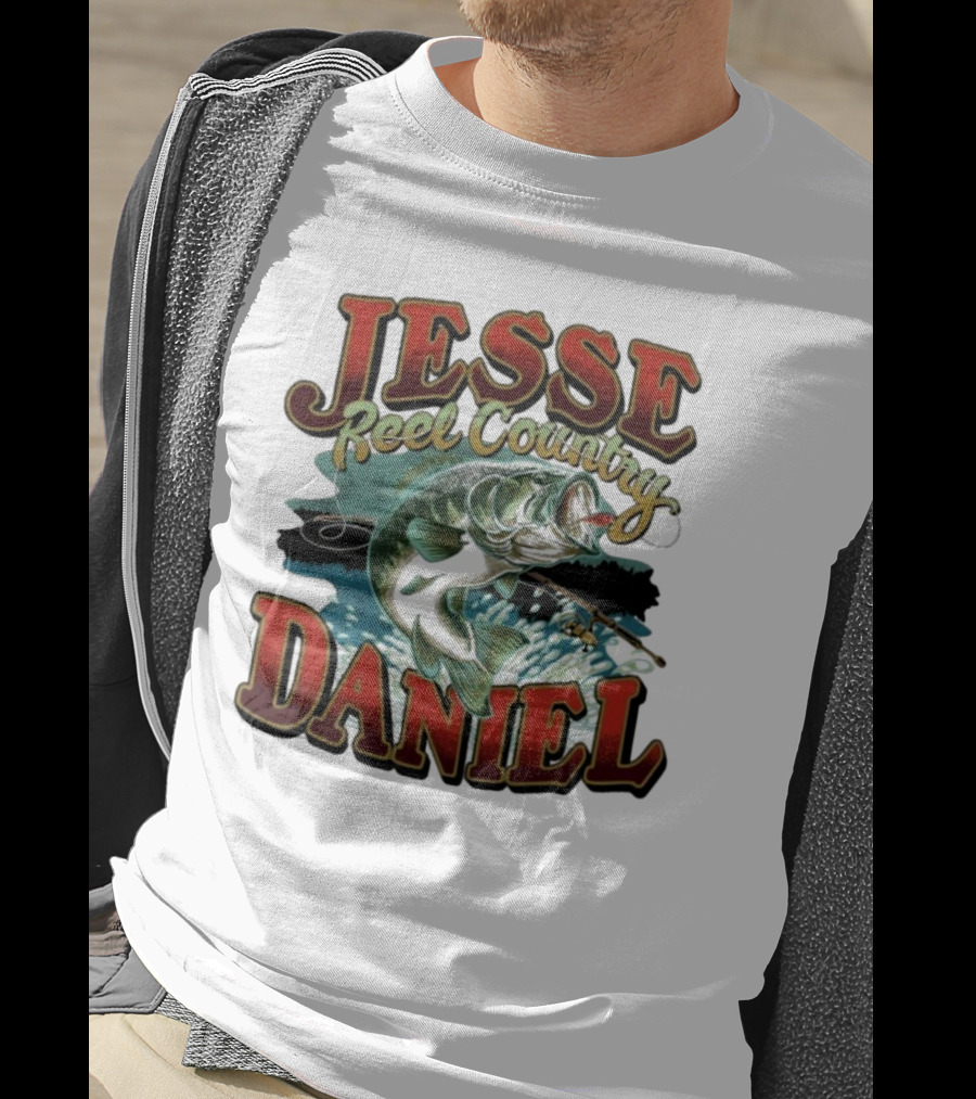 Jesse Daniel Reel Country Fishing Bass And Rod Adventure T-Shirt