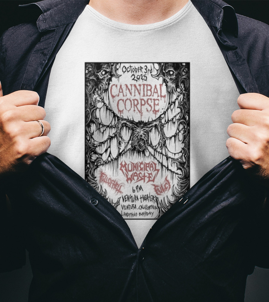 Municipal Waste Live Ventura California October 3 2025 T-Shirt