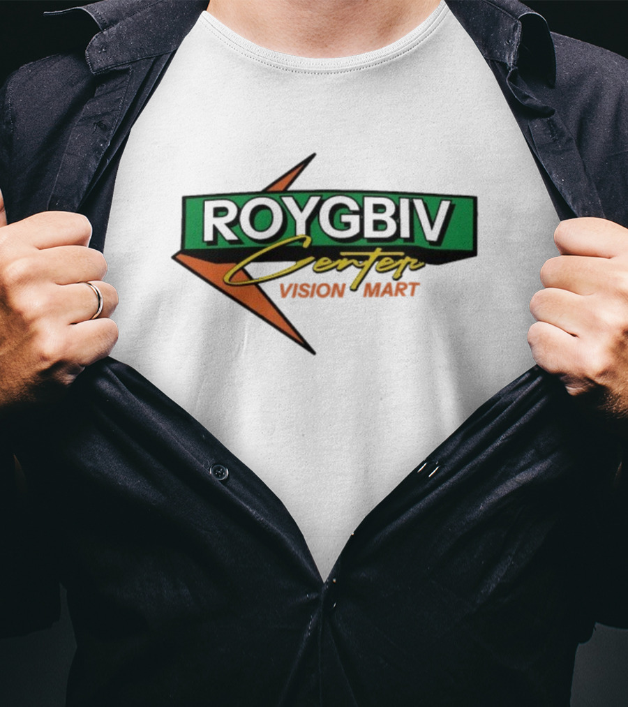 ROYGBIV Center Vision Mart Star Logo Retro Style T-Shirt