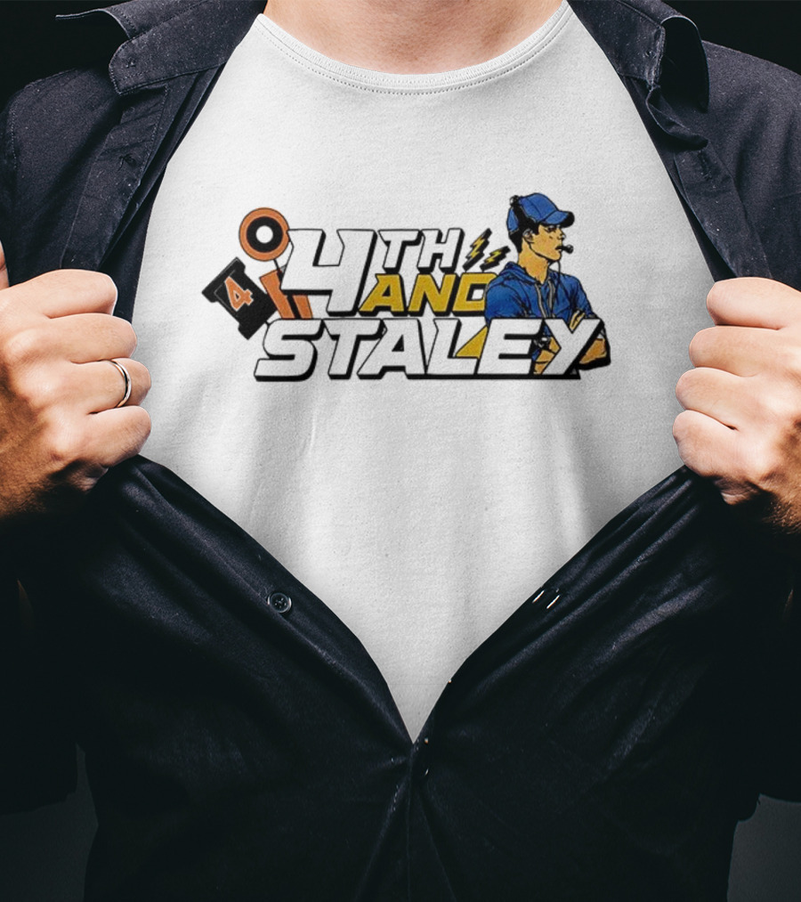 4th And Staley Brandon Staley Coach Illustration T-Shirt
