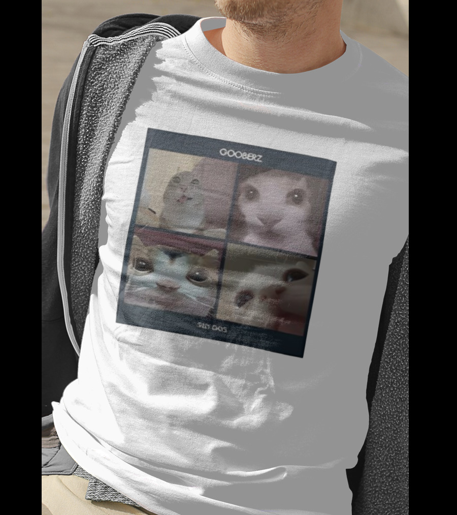 Gooberz Silly Days Funny Cat Faces Collage T-Shirt