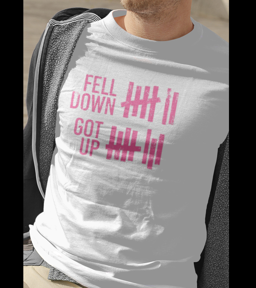 Fell Down Got Up Tallies Resilience Counts Perseverance Journey T-Shirt