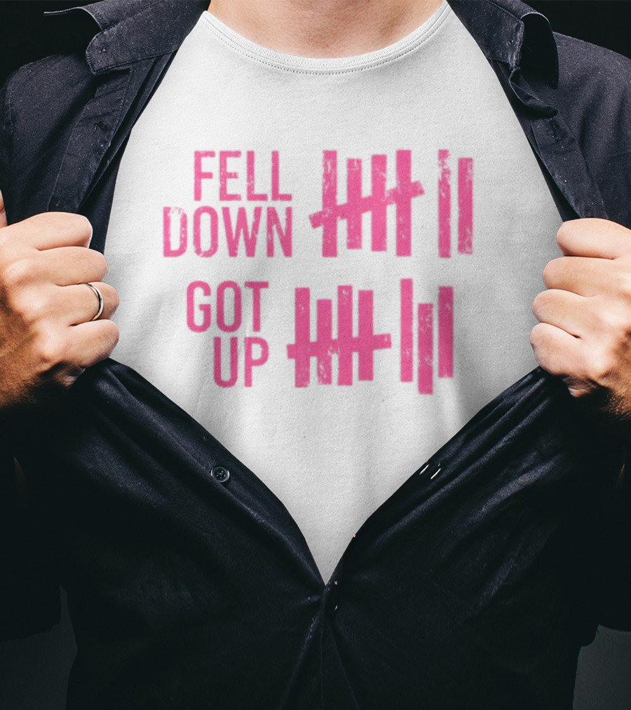 Fell Down Got Up Tallies Resilience Counts Perseverance Journey T-Shirt