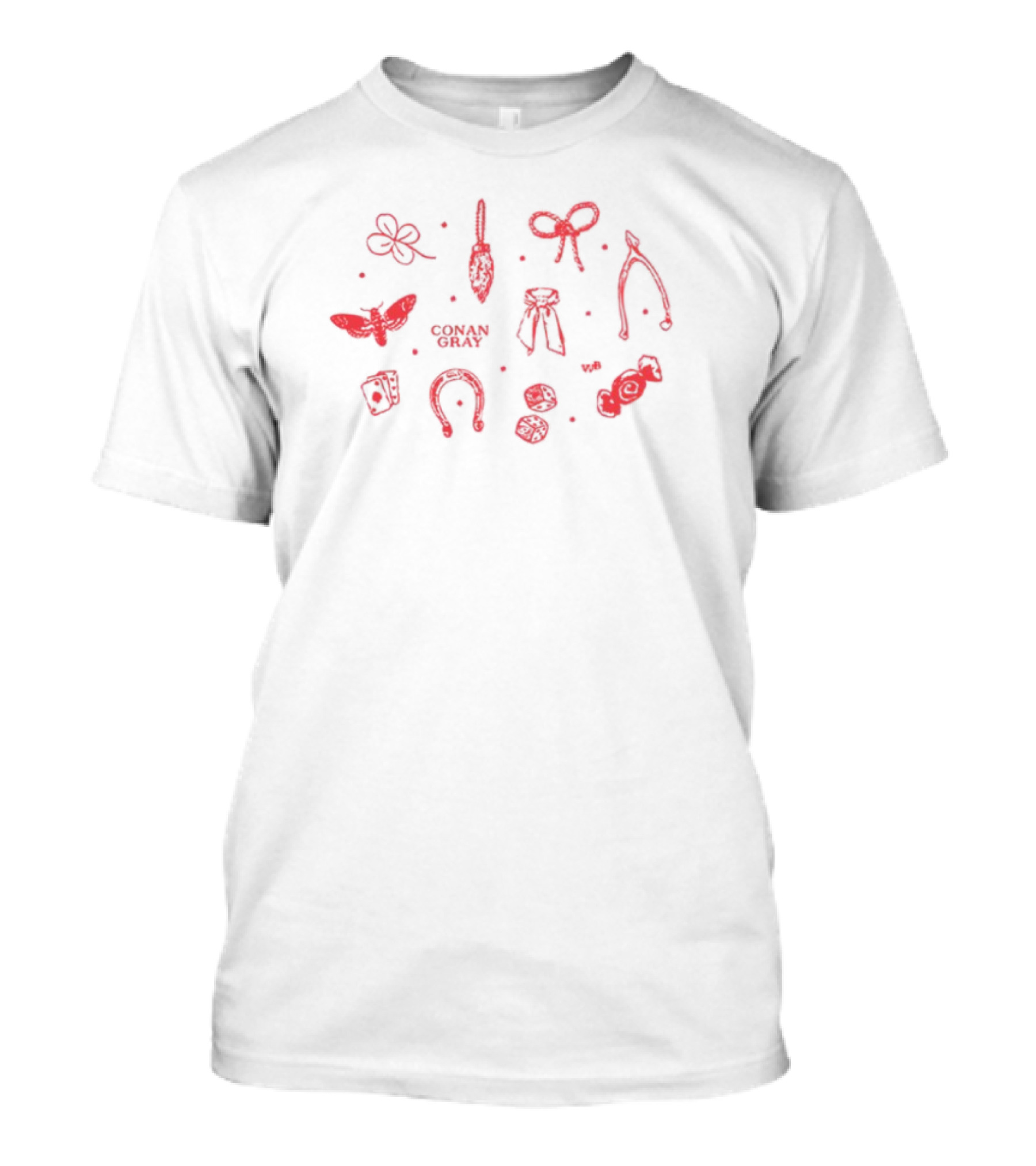 Limted Conangray Knick Knack Clover Key Bow Butterfly Horseshoe Icons T-Shirt