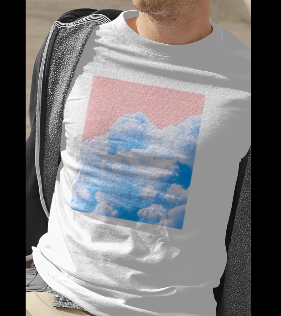 Permanent Permeation Cloudscape On Pink Sky T-Shirt