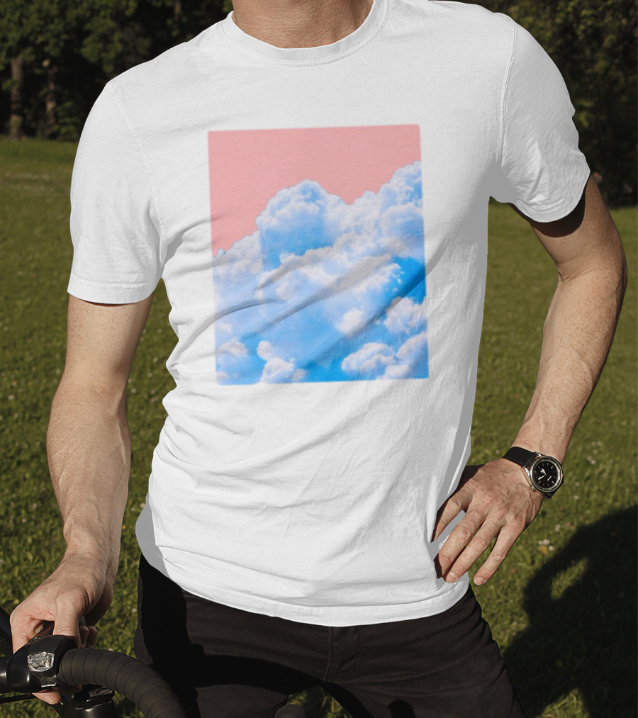 Permanent Permeation Cloudscape On Pink Sky T-Shirt