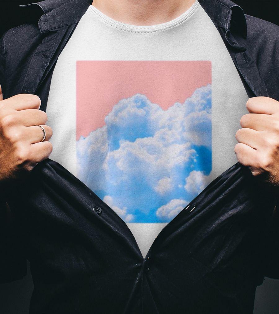 Permanent Permeation Cloudscape On Pink Sky T-Shirt