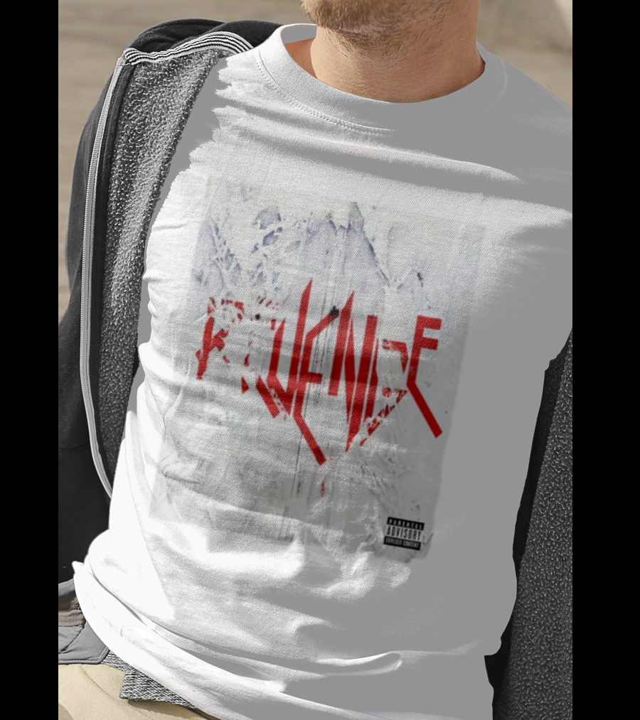 Revenge Sonny Explicit Content Distressed Ice Background T-Shirt