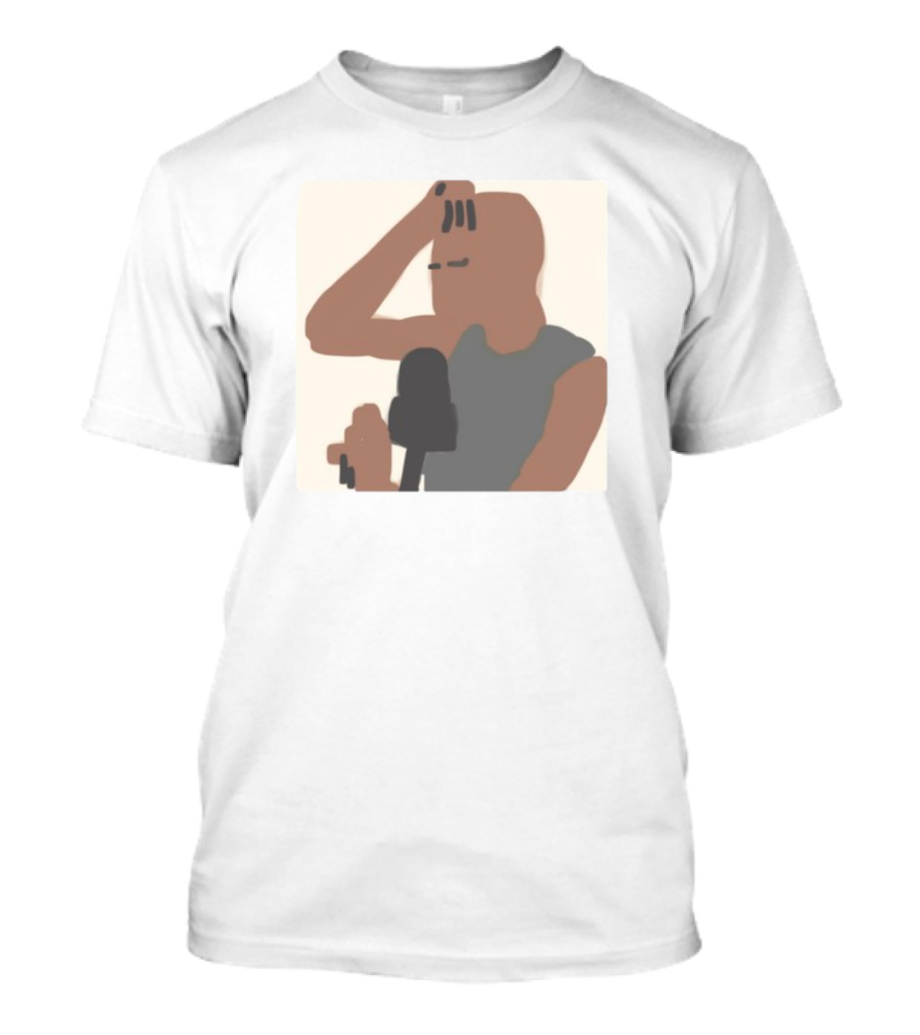 Artems Stickers The Concept Iconic Bald Figure And Microphone T-Shirt