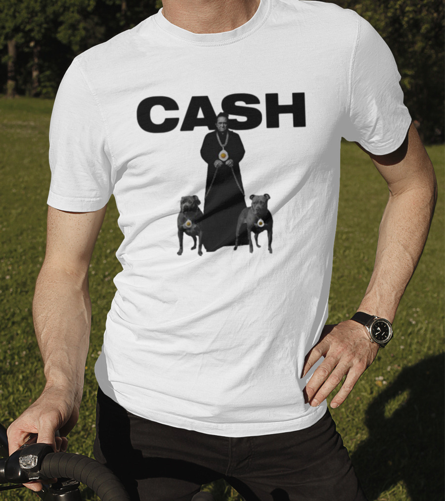 Johnny Cash Eggs And Chains With Pit Bulls T-Shirt