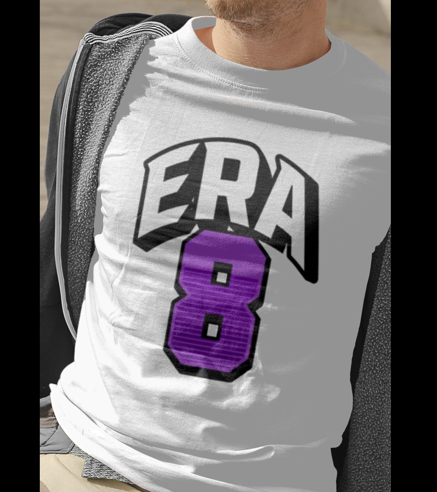 ERA8 Lamar Jackson Purple Number 8 Sports Style T-Shirt