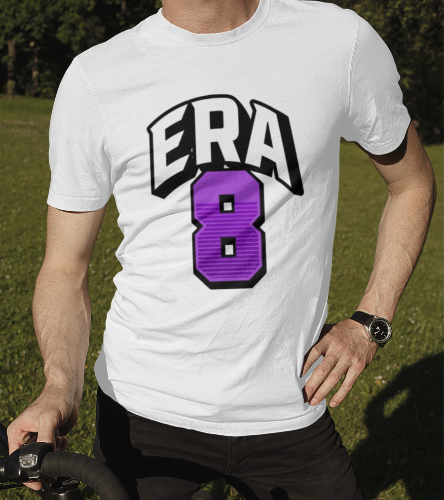 ERA8 Lamar Jackson Purple Number 8 Sports Style T-Shirt