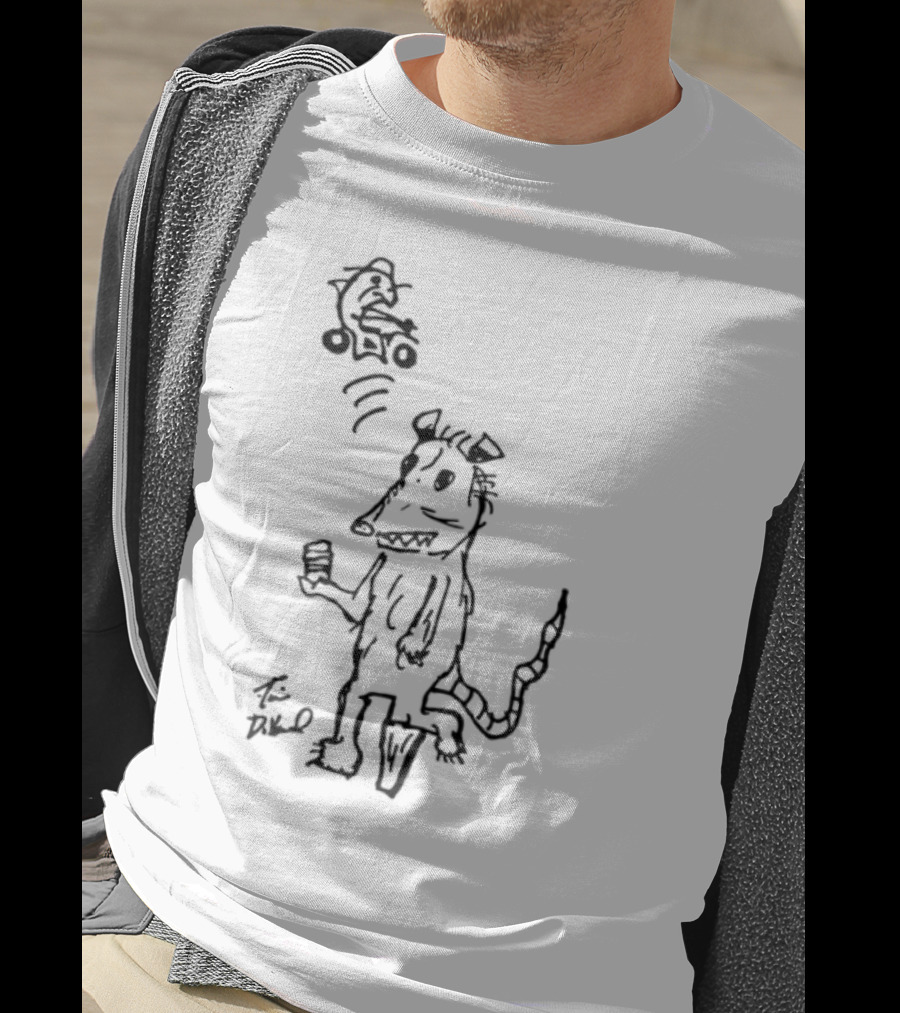 Possum Peg Leg Pirate Drawing T-Shirt