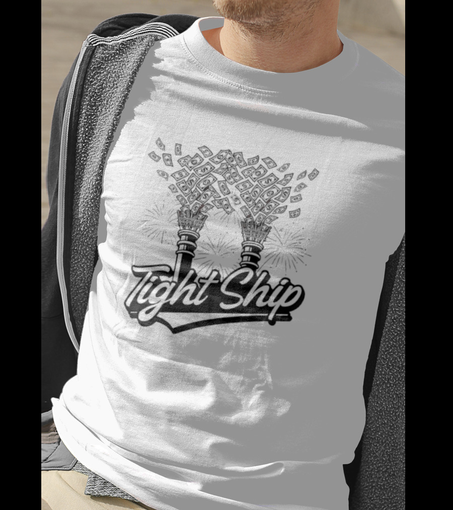 Tight Ship Cincinnati Baseball Flower Arch Fireworks T-Shirt