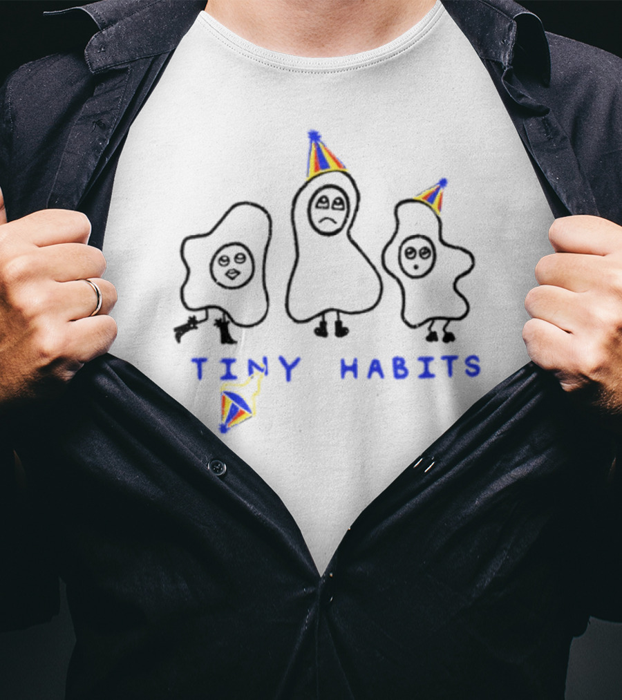 Tiny Habits Party Egg Trio With Rainbow Hats T-Shirt