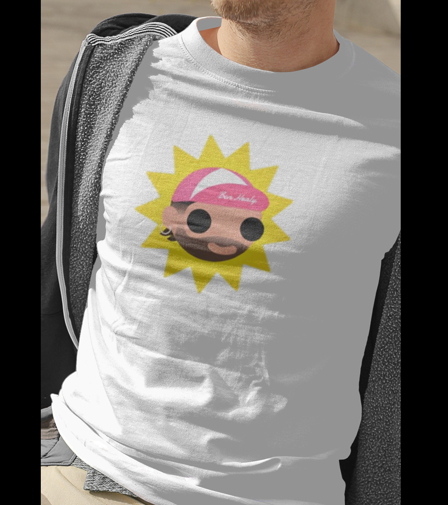 Ben Healy 2025 Pink Cap Yellow Sunburst T-Shirt