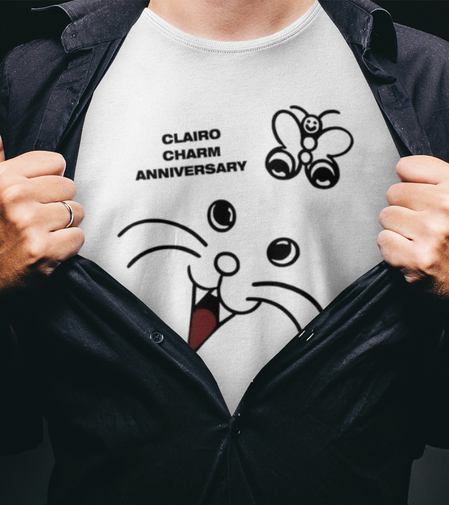 Clairo Charm Anniversary 2025 Red Heart Doodle Design T-Shirt