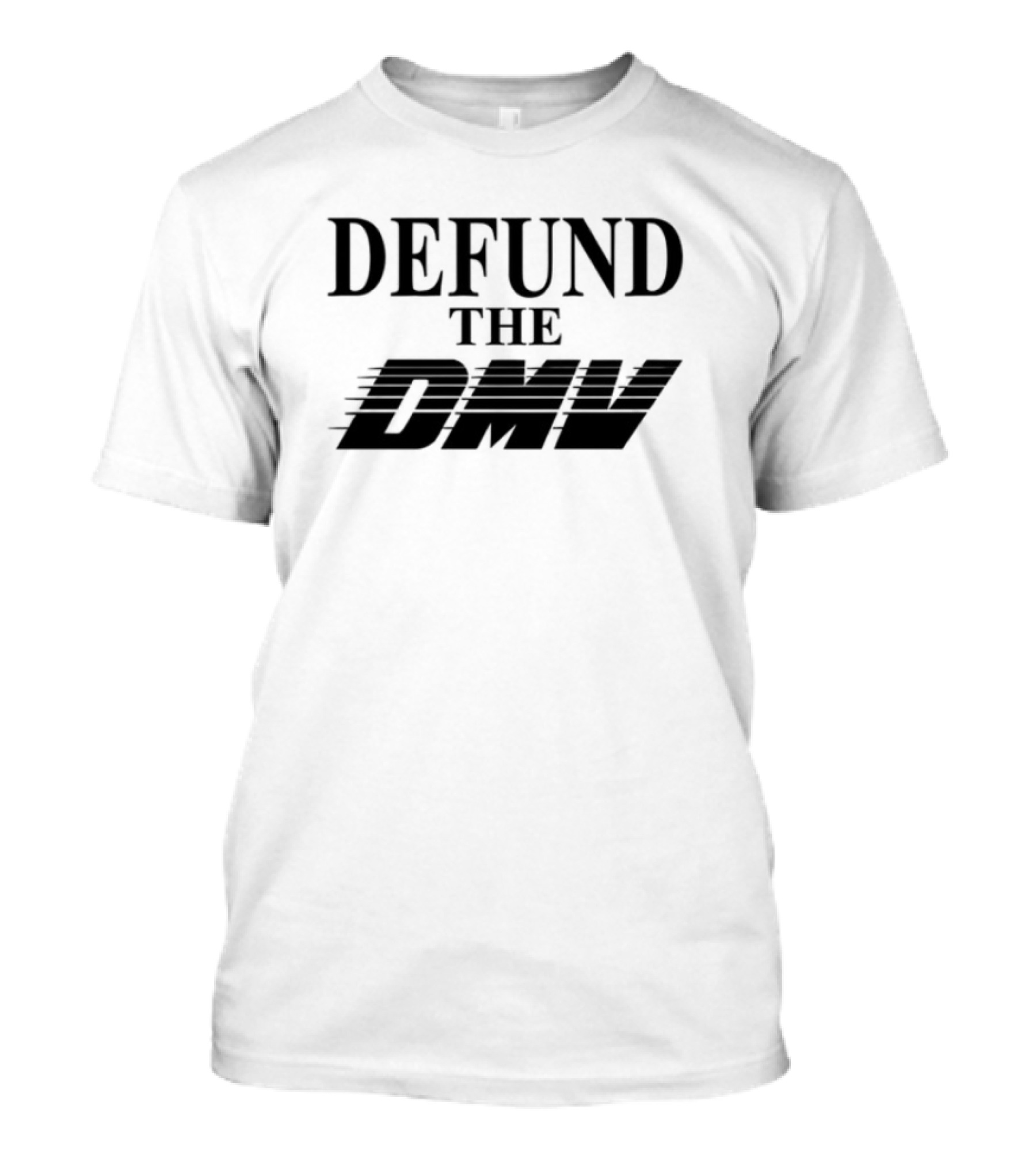 Defund The DMV Racer Vintage Look Retro Style T-Shirt