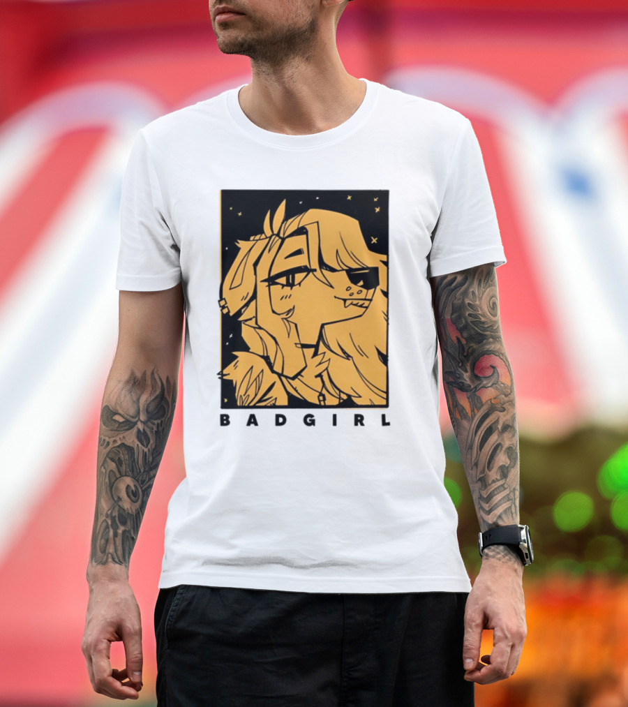 Doubledog Bad Girl Retro Cartoon Style T-Shirt