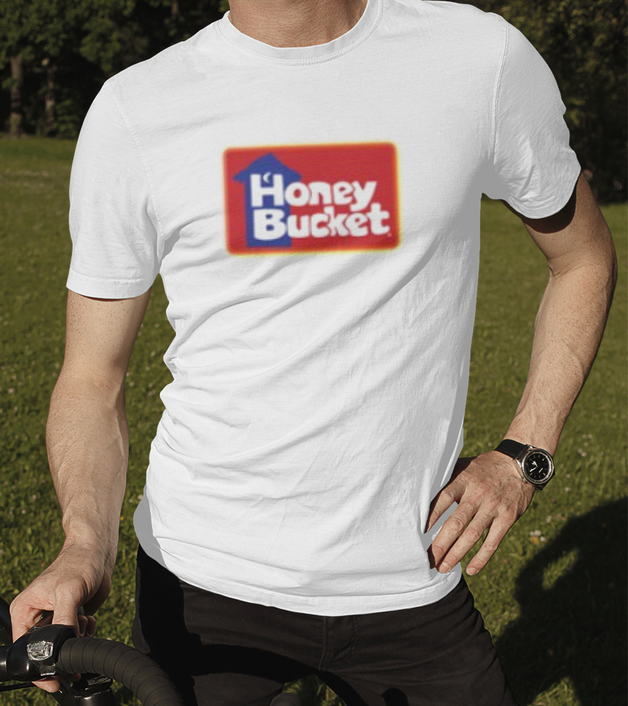 Honey Bucket Portable Restrooms Red And Yellow Branding T-Shirt