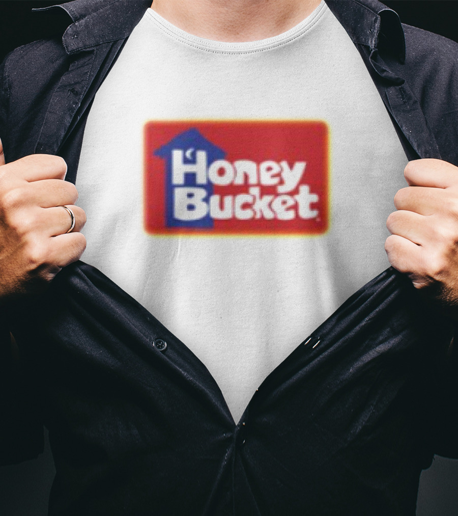 Honey Bucket Portable Restrooms Red And Yellow Branding T-Shirt