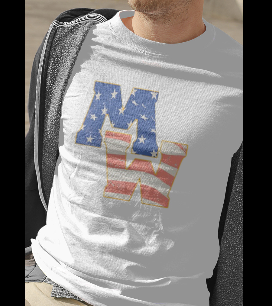 Mw Stars And Stripes American Flag Theme T-Shirt