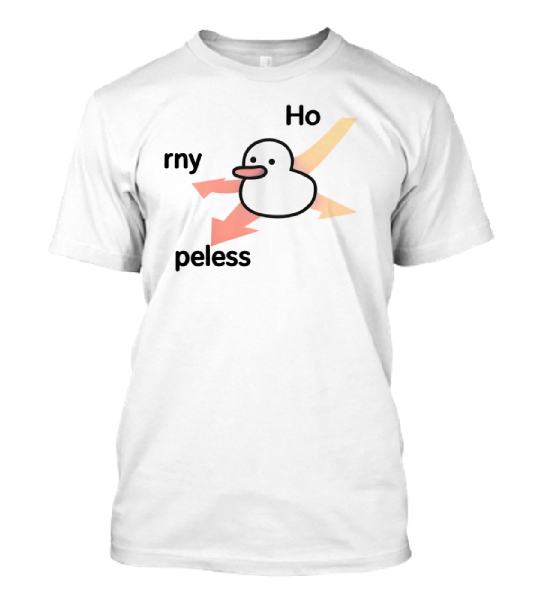 Rny Peless Funny Duck Hilarious Meme Style T-Shirt