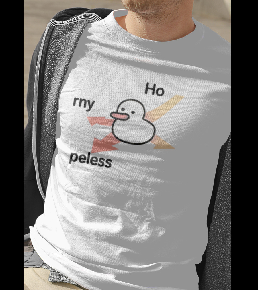 Rny Peless Funny Duck Hilarious Meme Style T-Shirt