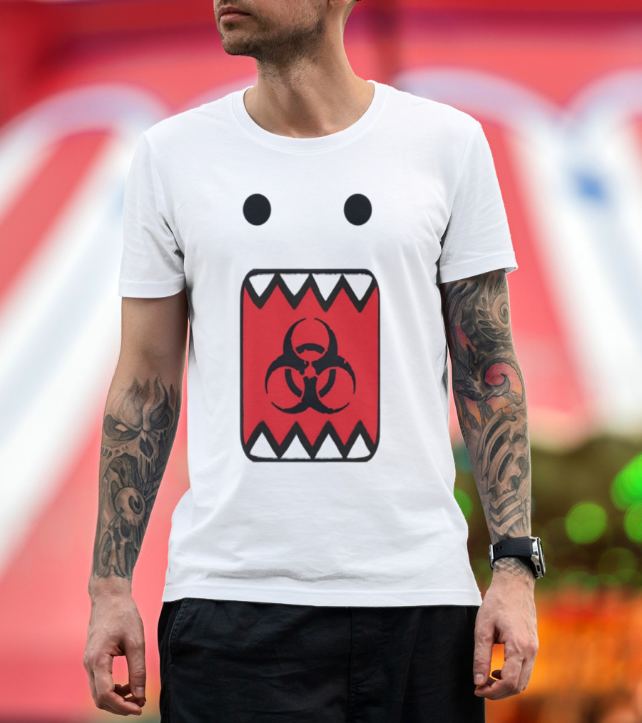 Romanceplanet Domo Kun Biohazard Symbol Design T-Shirt