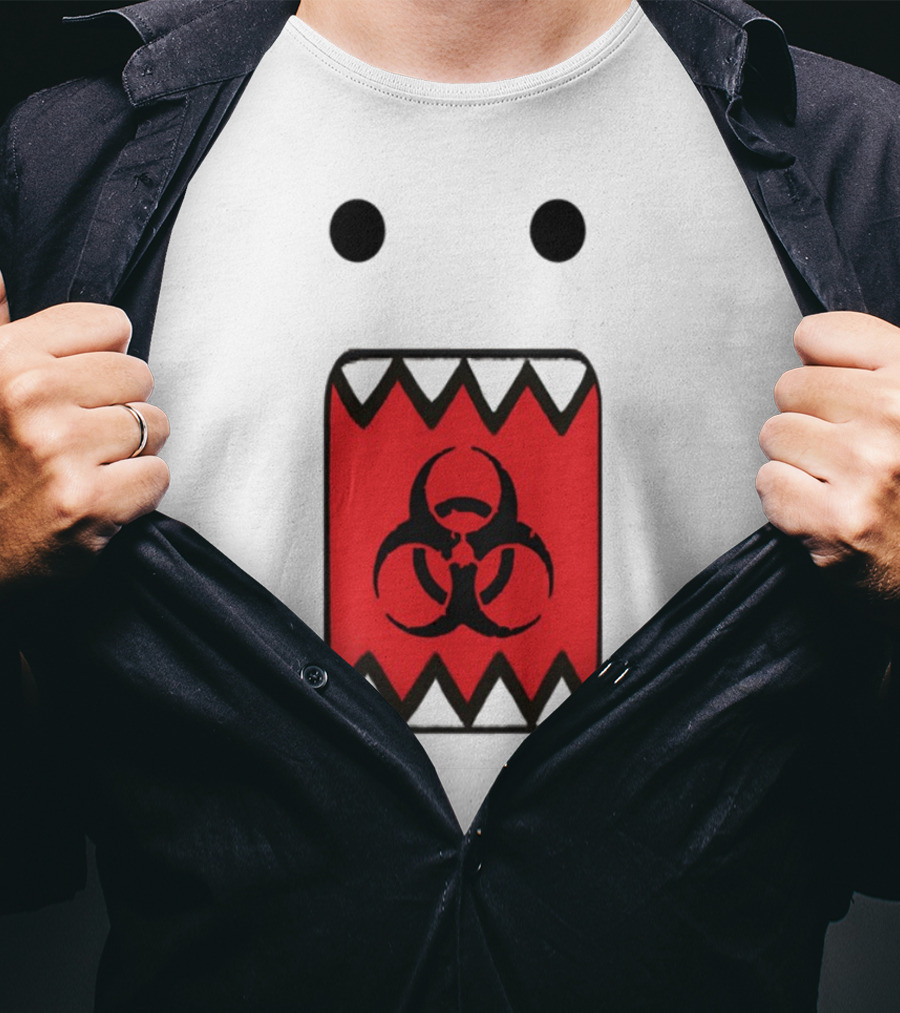 Romanceplanet Domo Kun Biohazard Symbol Design T-Shirt