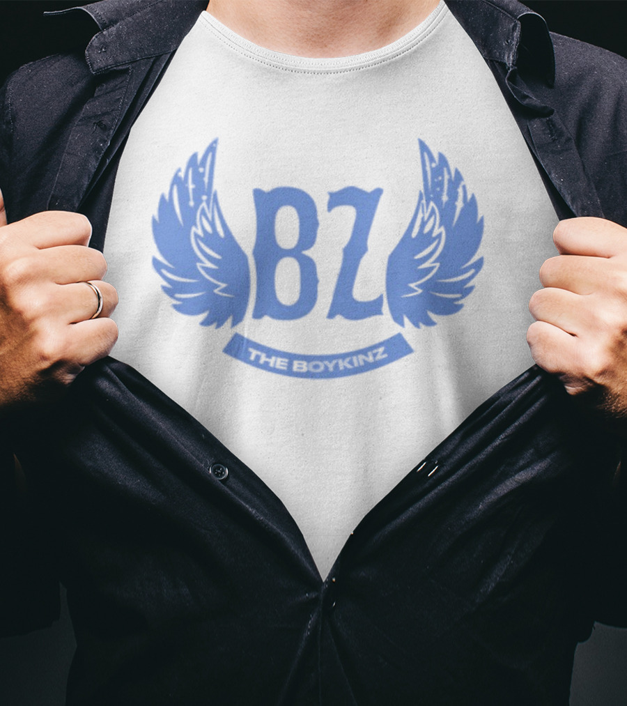 BZ The Boykinz Wings Emblem Blue T-Shirt