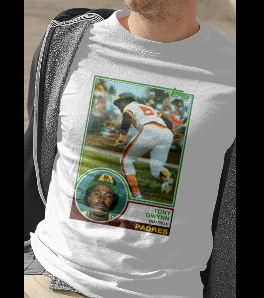 Topps Tony Gwynn Outfield Padres Baseball Card T-Shirt